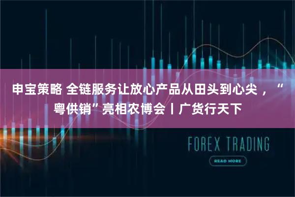 申宝策略 全链服务让放心产品从田头到心尖 ，“粤供销”亮相农博会丨广货行天下