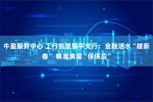 牛盈服务中心 工行凯里黎平支行：金融活水“暖新春” 精准滴灌“保供应”